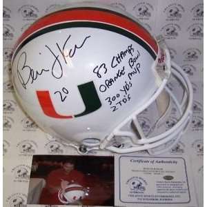  Bernie Kosar Signed Miami Hurricanes Authentic Helmet 