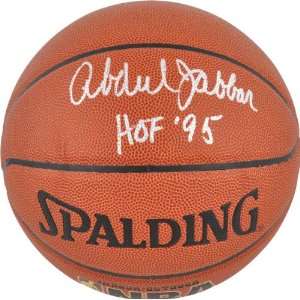   Abdul Jabbar Autographed Basketball  Details HOF 95 Inscription