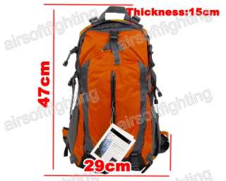   Tactical Hiking Backpack 40L for Traveling with Rain Cover Orange