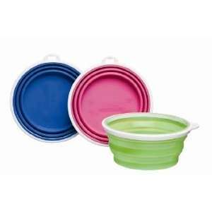  Bamboo Silicone Pop Up Travel Bowl, 3 Cup, Colors Vary 