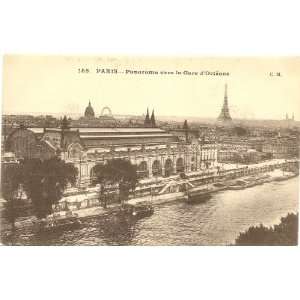 1910 Vintage Postcard Train Station   Gare dOrleans   Paris France
