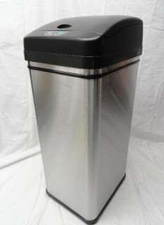   Deodorizer Touch Free Sensor 13 Gallon Auto Stainless Steel Trash Can