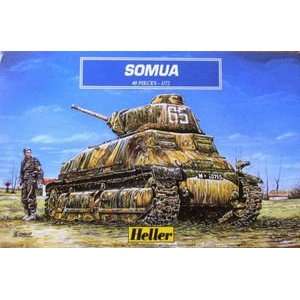    HELLER   1/72 Somua Battle Tank (Plastic Models) Toys & Games