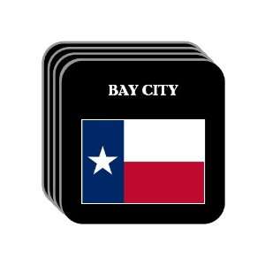 US State Flag   BAY CITY, Texas (TX) Set of 4 Mini Mousepad Coasters