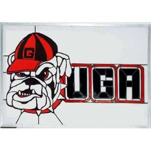   Georgia Bulldogs Leaded Stained Glass Window