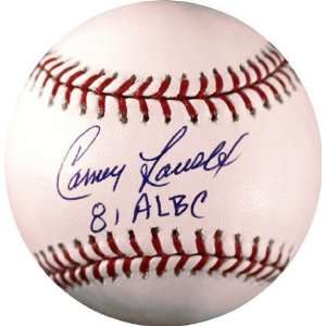  Carney Lansford Autographed MLB Baseball Inscribed 81 Al 