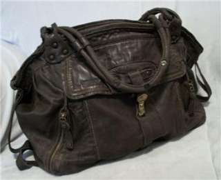 ELLEN TRACY Brown Soft Leather Hobo Tote Hobo Handbag Purse  