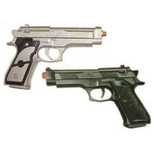 Two (2) Beretta Airsoft BB GUNS Pistol Gun Silver & Black Pair 