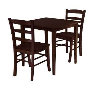   3Pc Square Dining Table With 2 Chairs By Winsome Wood