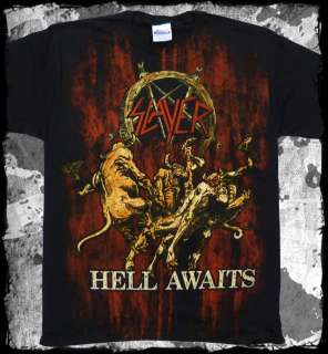 Slayer   Hell Awaits huge print   official t shirt   FAST SHIPPING 