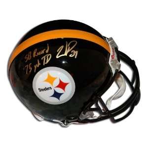   Signed Steelers SB Record 75 YD TD Run Pro Helmet 