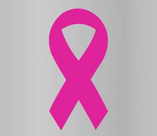 Pink Car Stickers Awareness Ribbon Die Cut Vinyl  