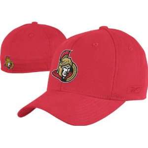  Ottawa Senators Basic Logo Red Structured Flex Fit Hat 