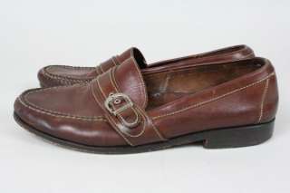 Vtg Cole Haan Country Brown Buckle Leather Loafers 10.5  