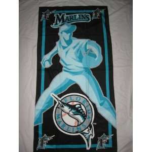  FLORIDA MARLINS 100% Cotton Full Size 30 by 60 BEACH 