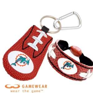 Miami Dolphins Bracelet & Keychain Set