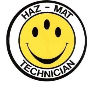  HazMat Three Eyed Smiley Face Decal 