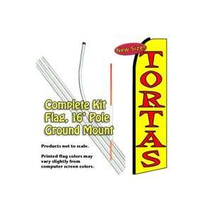  TORTAS Feather Banner Flag Kit (Flag, Pole, & Ground Mt 