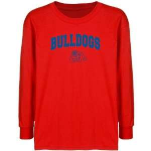  Fresno State Bulldogs Youth Red Logo Arch Long Sleeve T 