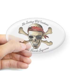  Sticker Clear (Oval) Pirate Beatings Will Continue Until 