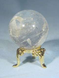 BUTW 32 mm rutilated quartz sphere lapidary wicca 8985A  