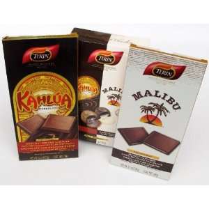   Chocolates/ 1 Kahlua & 1 Malibu Rum Filled Milk Chocolate Block Bars