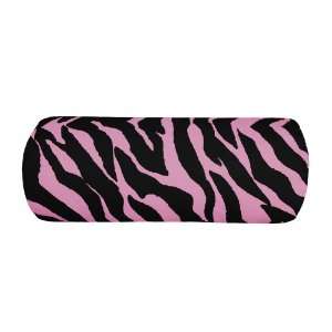  Zebra Pink Bolster Pillow by Karin Maki