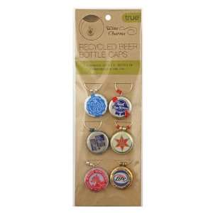  True Recycled Beer Cap Wine Charms