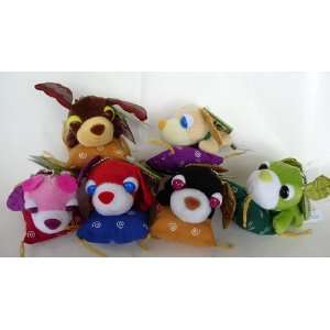  Set of 6 Ochaken Tea Dog Plush toy Toys & Games