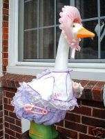 LAWN GOOSE CLOTHES BABY GIRL OR BOY FIT CEMENT PLASTIC  