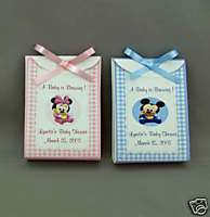 Mickey/Minnie Mouse Baby Shower Tea Favors  