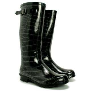  SALE New Womens Funky Snow Rain Welly Wellies Wellington Flat Boots 