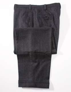 6950 BORRELLI Charcoal Gray Check Handmade Extrafine Brushed Wool 