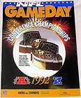 1992 NFC CHAMPIONSHIP GAME PROGRAM  COWBOYS WIN  VG