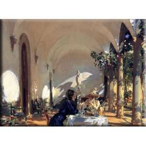  Breakfast in the Loggia 30x22 Streched Canvas Art by 