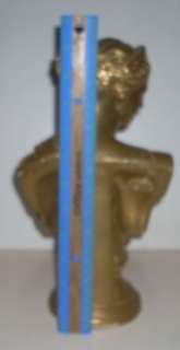 Vintage 11.5 Alexander Backer Co Gilt Classical Bust  