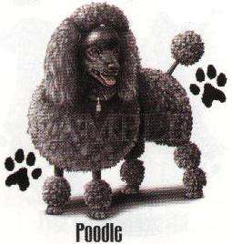 POODLE (BLACK) DOG CARDIGAN SWEATER  