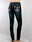   idol dark denim skinny jeans crystal cross bol $ 53 95 10 % off $ 59
