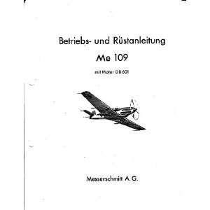  Messerschmitt Bf 109 Aircraft Operative Instruction Manual 