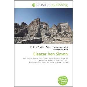  Eleazar ben Simon (9786134051286) Books