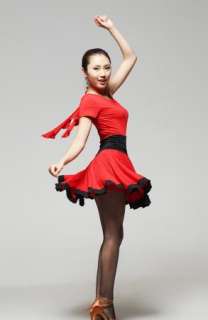   rumba tango ballroom dance dress flouncing big dancing skirt  