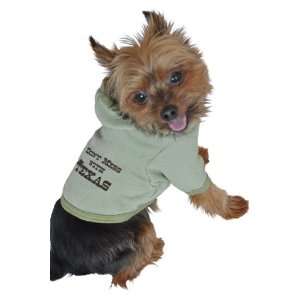   and Meow Dog Hoodie, Dont Mess With Texas, Green, Large