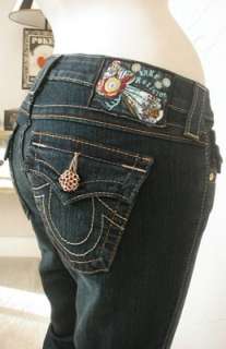   True Religion Becky reclaimed bootcut jeans in midnight rage DK  