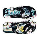 Disney Tink Tinkerbell Black Flip Flops Shower Shoes Slippers Size 5