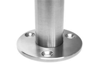 Stainless Steel Railing Round Post, Glass Clamps 135°  