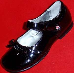 NEW Girls Toddlers TKS Black Patent Mary Jane Flats Fashion Dress 
