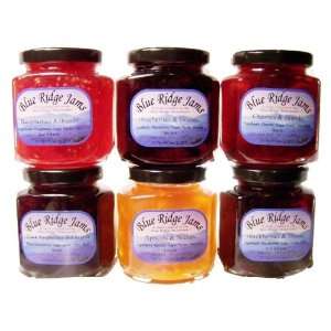Blue Ridge Jams Fruit and Brandy Preserves Variety Pack, Set of 6 (10 