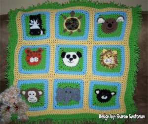   or blanket crochet pattern by Sharon Santorum  NOOK Book (eBook