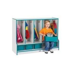  5 Section Toddler Coat Locker With Step