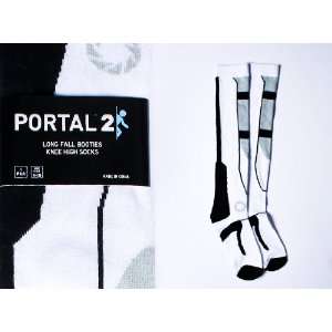    Portal 2 Black/White One Size Long Fall Socks Toys & Games